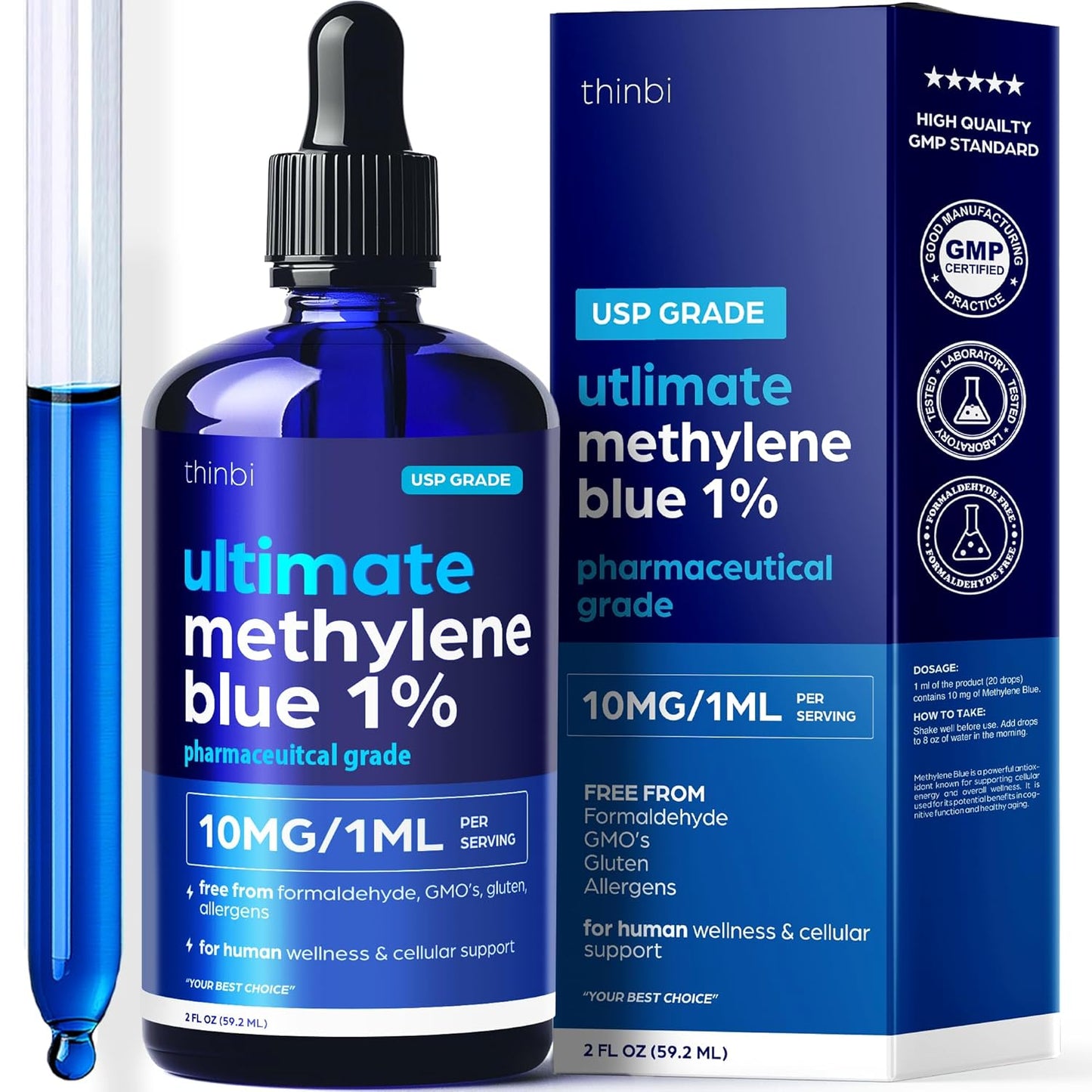 DROPS - 2oz - Methylene Blue 1% - Thinbi