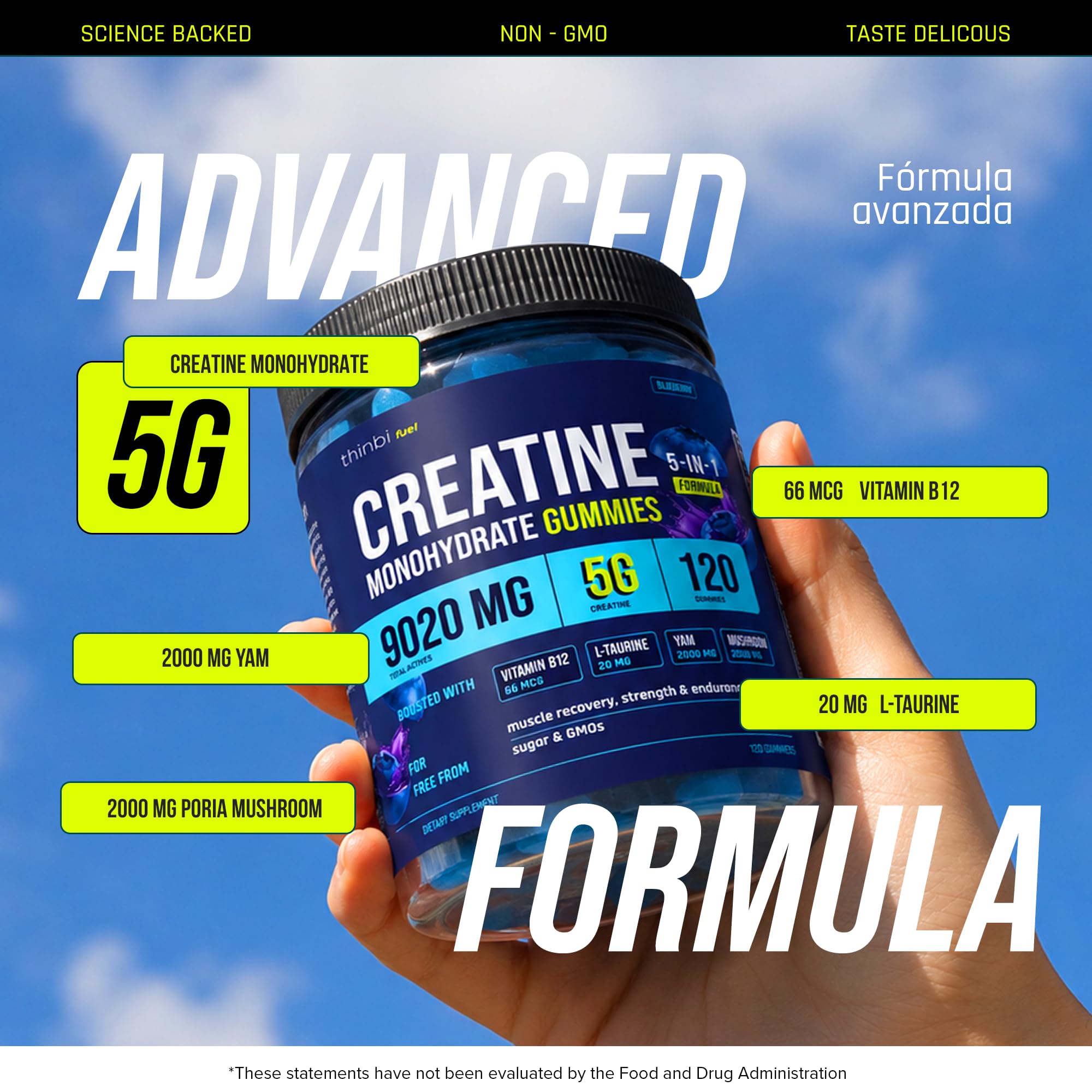 Thinbi Creatine advanced 5-in-1 formula ingredients